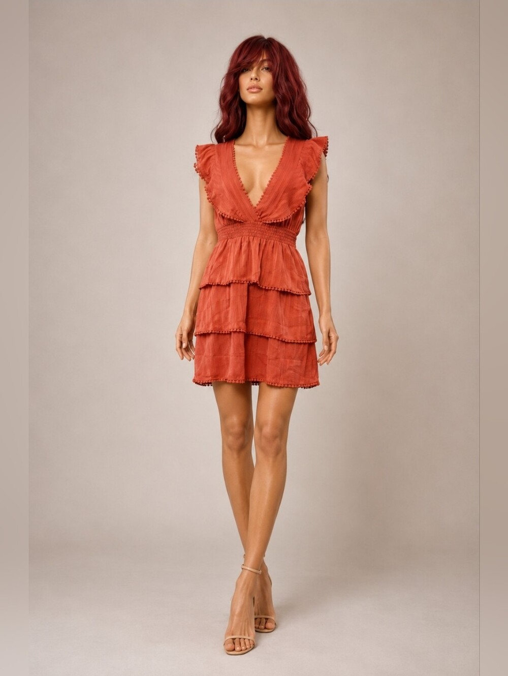 Juniper Blu Dusty Rose Mini Dress NWT S